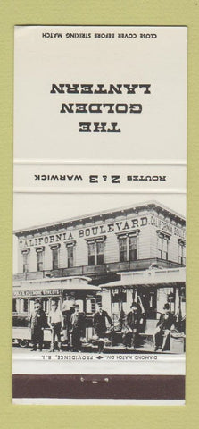 Matchbook Cover - The Golden Lantern Warwick RI 30 Strike
