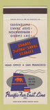 Matchbook Cover - Pacific Far East Shipping San Francisco CA 30 Strike