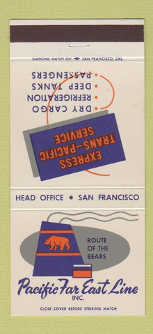 Matchbook Cover - Pacific Far East Shipping San Francisco CA 30 Strike