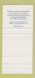 Matchbook Cover - Plaza Inn Restaurant Wrentham MA 30 Strike