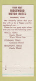 Matchbook Cover - Ridgewood Motor Hotel Beaumont TX WEAR 30 Strike