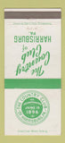 Matchbook Cover - Country Club of Harrisburg PA 30 Strike