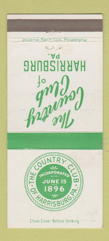 Matchbook Cover - Country Club of Harrisburg PA 30 Strike