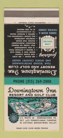 Matchbook Cover - Downingtown Inn Resort Golf Club Downingtown PA 30 Strike