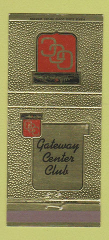 Matchbook Cover - Gateway Center Club Pittsburgh PA  30 Strike