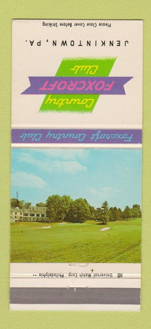 Matchbook Cover - Country Foxcroft Club Jenkintown PA 30 Strike