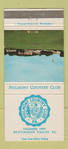 Matchbook Cover - Philmont Country Club Huntingdon Valley PA 30 Strike