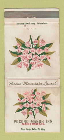 Matchbook Cover - Pocono Manor Inn PA WORN 30 Strike