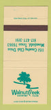 Matchbook Cover - Walnut Creek Country Club Mansfield TX 30 Strike