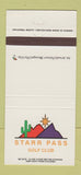 Matchbook Cover - Starr Pass Golf Club 30 Strike