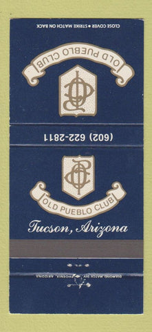 Matchbook Cover - Old Pueblo Club Tucson AZ 30 Strike