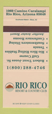 Matchbook Cover - Rio Rico Resort Country Club Rio Rico AZ 30 Strike