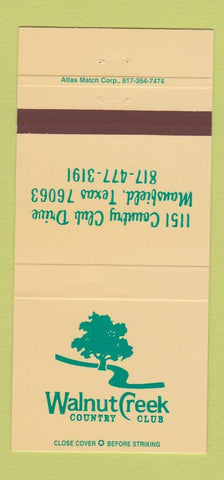 Matchbook Cover - Walnut Creek Country Club Mansfield TX 30 Strike
