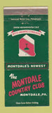 Matchbook Cover - Montdale Country Club PA WEAR 30 Strike
