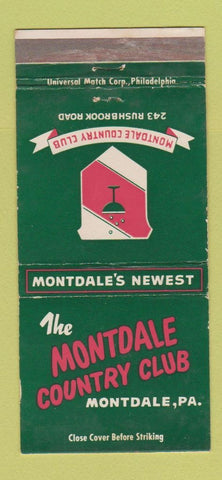 Matchbook Cover - Montdale Country Club PA WEAR 30 Strike