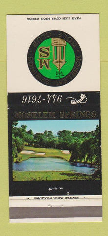 Matchbook Cover - Moselem Springs Golf Club PA 30 Strike