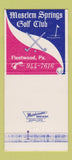 Matchbook Cover - Moselem Springs Golf Club PA 30 Strike