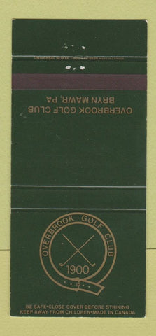 Matchbook Cover - Overbrook Golf Club Bryn Mawr PA 30 Strike