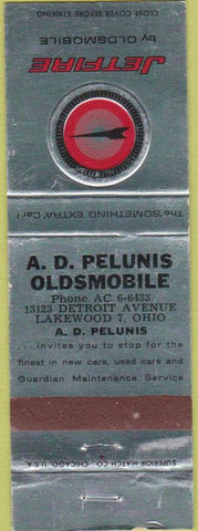 Matchbook Cover - AD Pelunis Oldsmobile Lakewood OH
