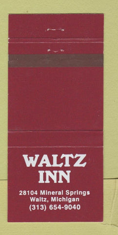 Matchbook Cover - Waltz Inn Waltz MI 30 Strike