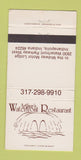 Matchbook Cover - Arthur's Waterfront Restaurant Indianapolis IN 30 Strike