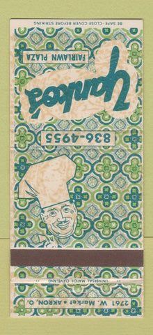 Matchbook Cover - Yanko's Restaurant Akron OH 30 Strike