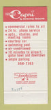 Matchbook Cover - Motel Capri Jacksonville FL 30 Strike