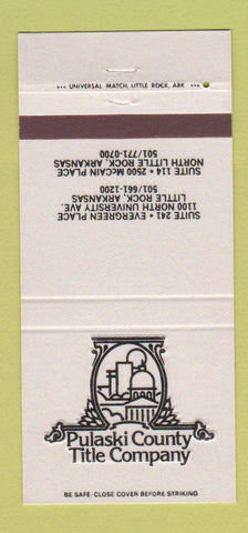 Matchbook Cover - Pulaski County Title North Little Rock AR 30 Strike