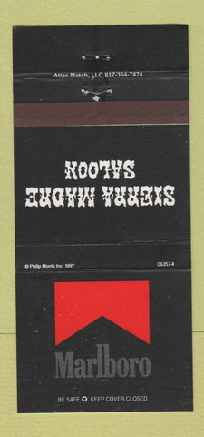 Matchbook Cover - Marlboro Cigarettes Sierra Madre Saloon 30 Strike