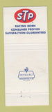 Matchbook Cover - STP oil gas Racing Team 30 Strike