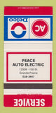 Matchbook Cover - AC Delco Peace Auto Electric Grande Prairie AB 30 Strike