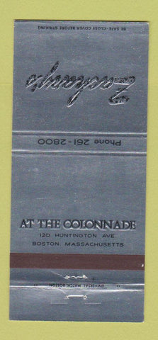 Matchbook Cover - Zachary's Boston MA WEAR restaurant 30 Strike