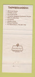 Matchbook Cover - Woodlands Inn TX 30 Strike