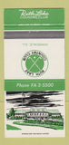 Matchbook Cover - Ruth Lake Country Club Hinsdale IL WHITE & GREEN 30 Strike