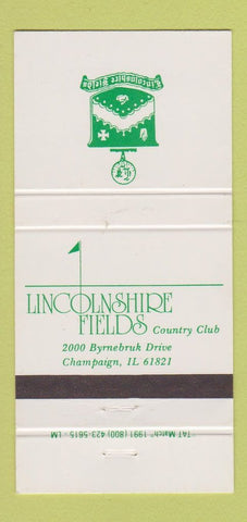 Matchbook Cover - Lincolnshire Fields Country Club Champaign IL 30 Strike