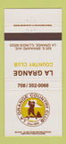 Matchbook Cover - La Grange Country Club IL 30 Strike