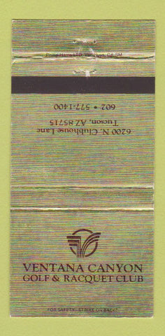 Matchbook Cover - Ventana Canyon Golf Racquet Club Tucson AZ 30 Strike