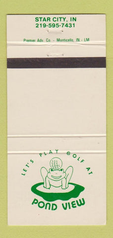 Matchbook Cover - Pond View Golf Star City IN 30 Strike