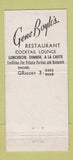Matchbook Cover - Gene Boyle's Clifton NJ restaurant 30 Stick