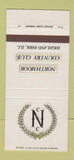 Matchbook Cover - Northmoore Country Club Highland Park IL 30 Strike