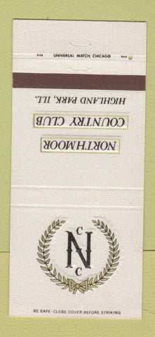 Matchbook Cover - Northmoore Country Club Highland Park IL 30 Strike
