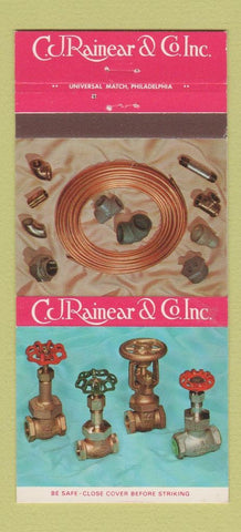 Matchbook Cover - CJ Rainear Pipe Valves Fittings Philadelphia PA 30 Strike