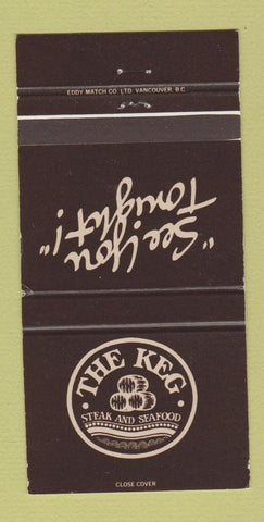 Matchbook Cover - The Keg Restaurant Calgary AB 30 Strike