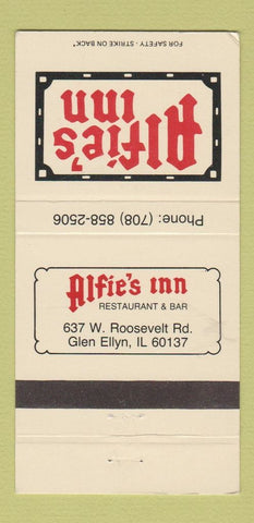 Matchbook Cover - Alfie's Inn Glen Ellyn IL 30 Strike