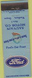 Matchbook Cover - Ford Sauvain Motors Woodburn OR WORN