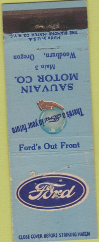 Matchbook Cover - Ford Sauvain Motors Woodburn OR WORN