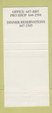 Matchbook Cover - Chester Valley Golf Club Malvern PA 30 Strike