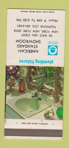Matchbook Cover - American Standard Plumbing Fixtures New York City 30 Strike