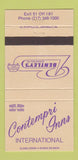Matchbook Cover - Contempri Inns Bentley's Scranton PA 30 Strike