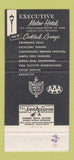 Matchbook Cover - Executive Motor Hotel Kansas City MO 30 Strike